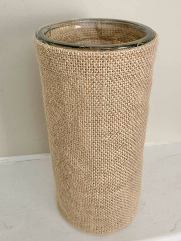 Burlap & Glass Vase