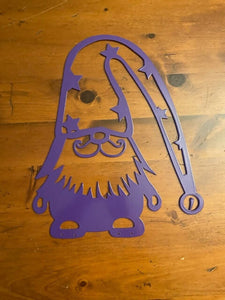 Tall Purple Garden Gnome (with stakes and hardware)
