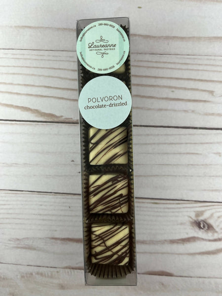 POLVORON chocolate-drizzled