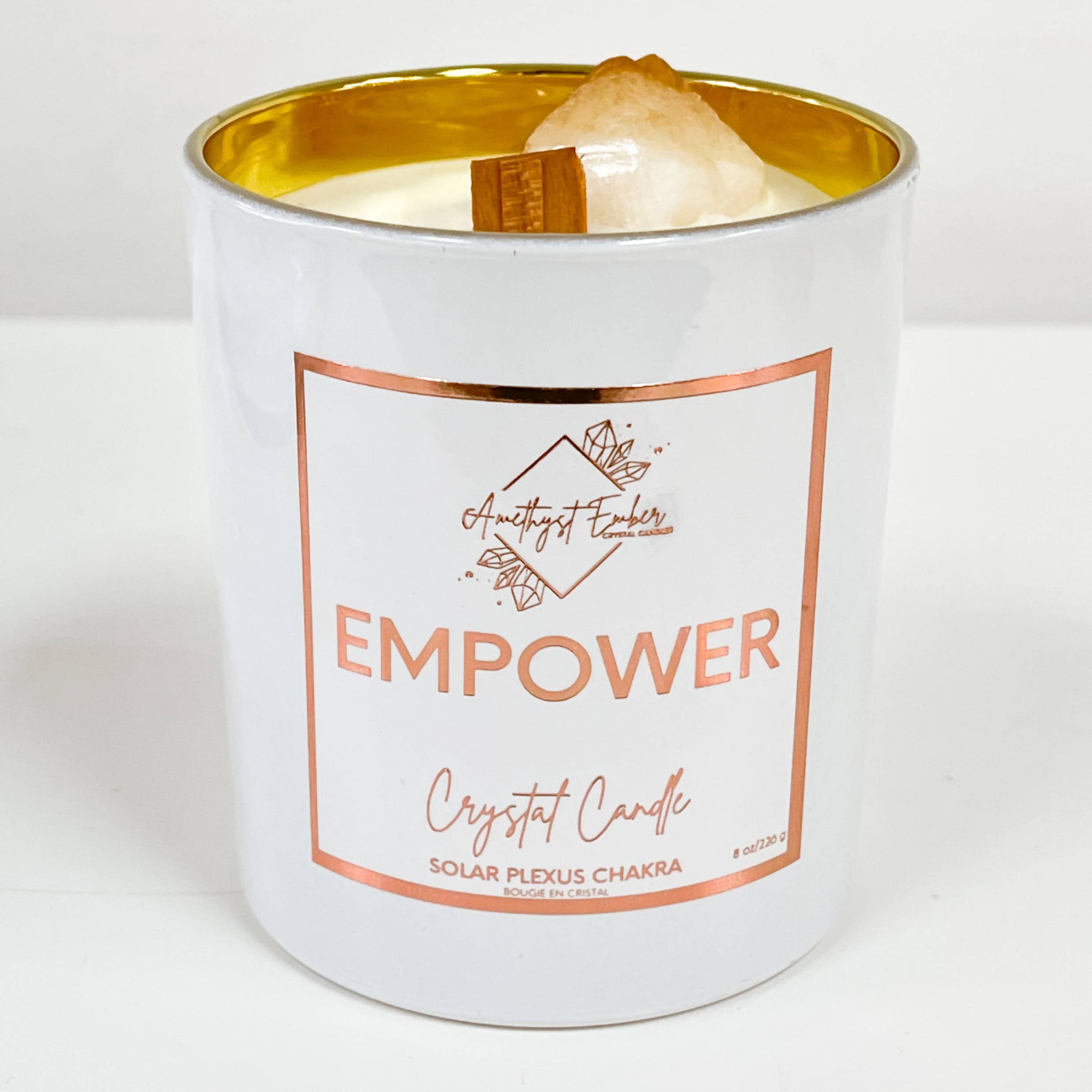 Amethyst Ember | Empower Chakra Crystal Candle
