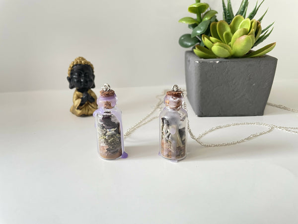 Spiritual Awareness chain Spell jar necklace