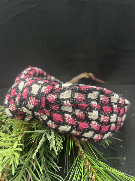 Knotted Headband - Fuchsia Plaid