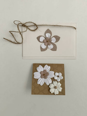 Note Card & Tag - paper flowers