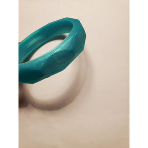Turquoise Shimmer Silicone Bangle Bracelet
