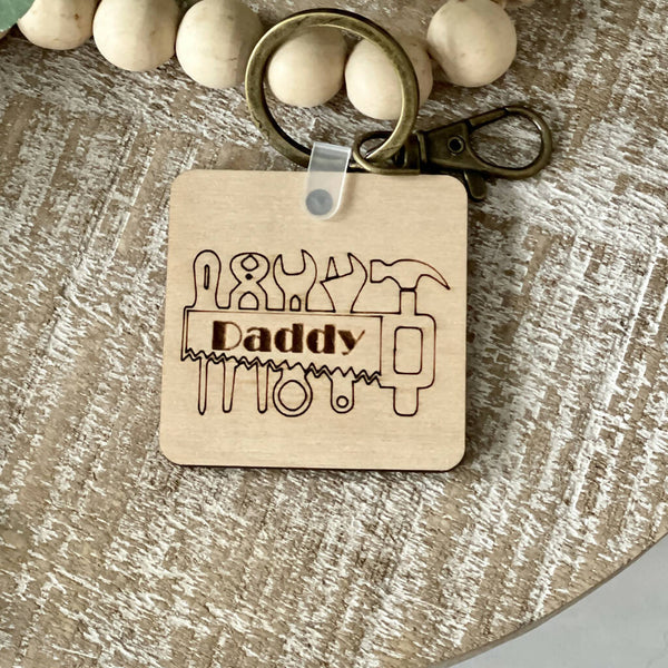 Hardware Tools Dad Keychain