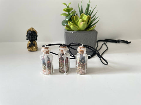 Protection Spell jar necklace