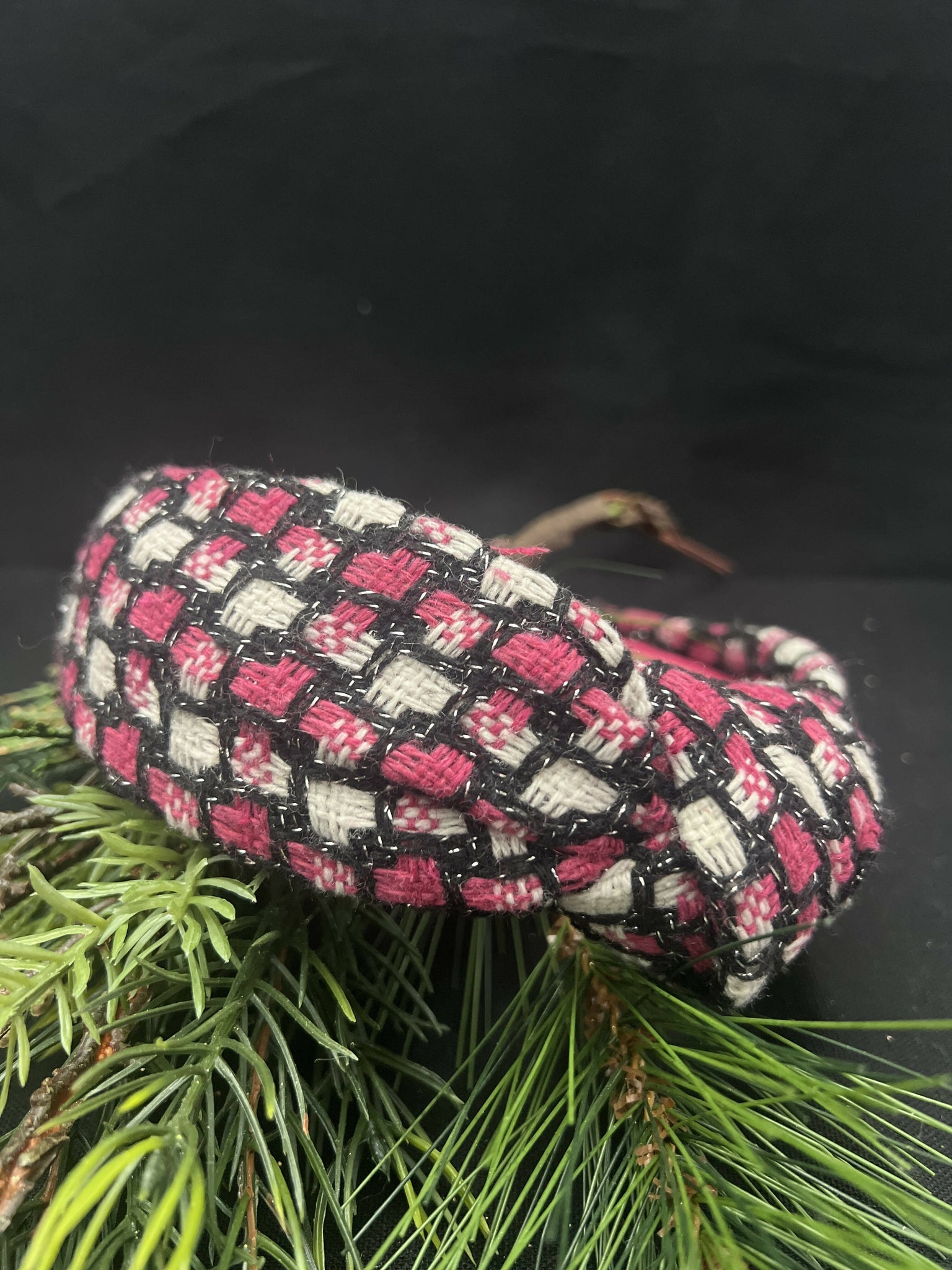 Knotted Headband - Fuchsia Plaid