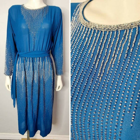 1970s Beaded Disco Dress