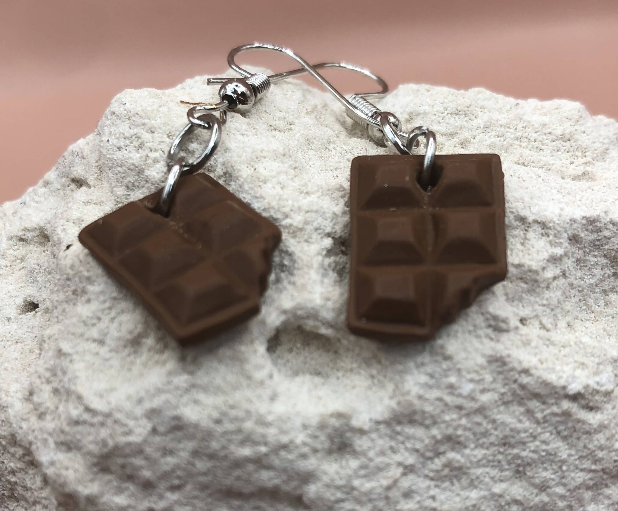 Polymer Clay Chocolate Bar Earrings