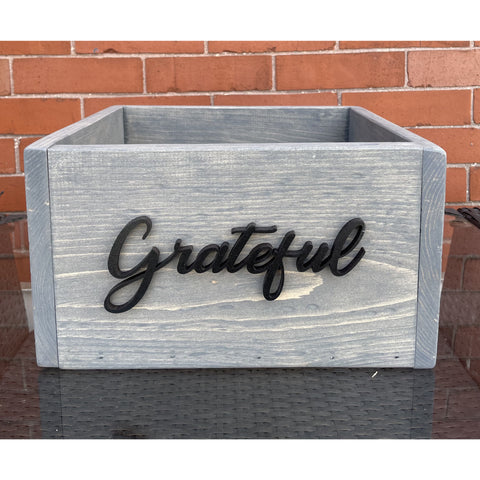Grateful Wood Decor Box