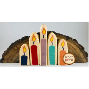Wood Candle Sets of 5