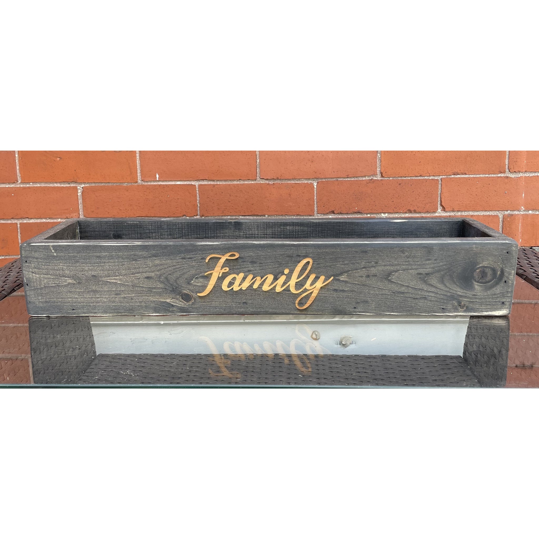 Family Medium Wood Decor Box