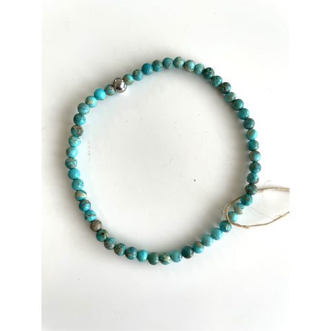 Turquoise Sea Sediment Jasper Anklet