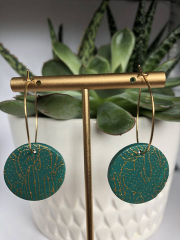 Cactus Hoop Earrings