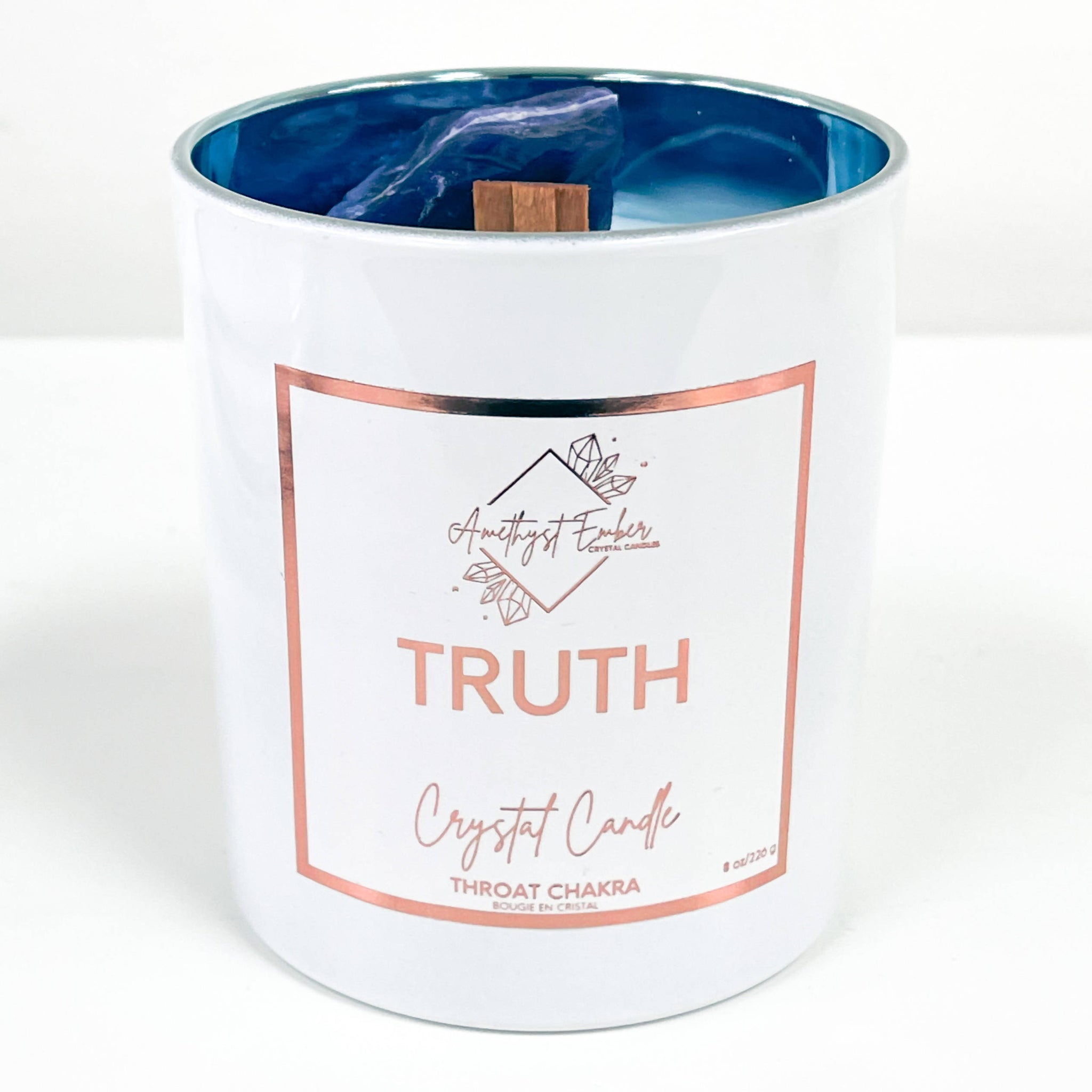 Amethyst Ember | Truth Chakra Crystal Candle
