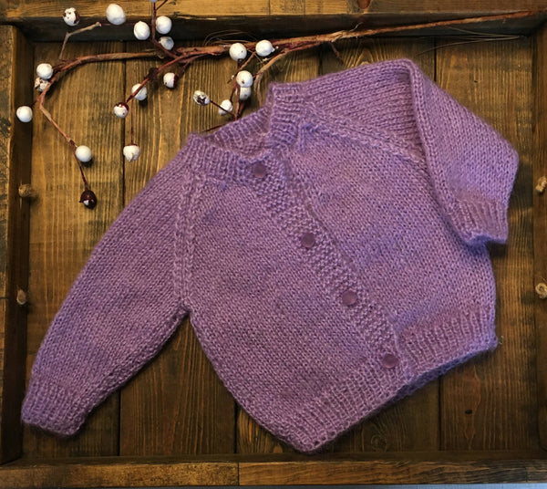 Hand knit children's cardigan