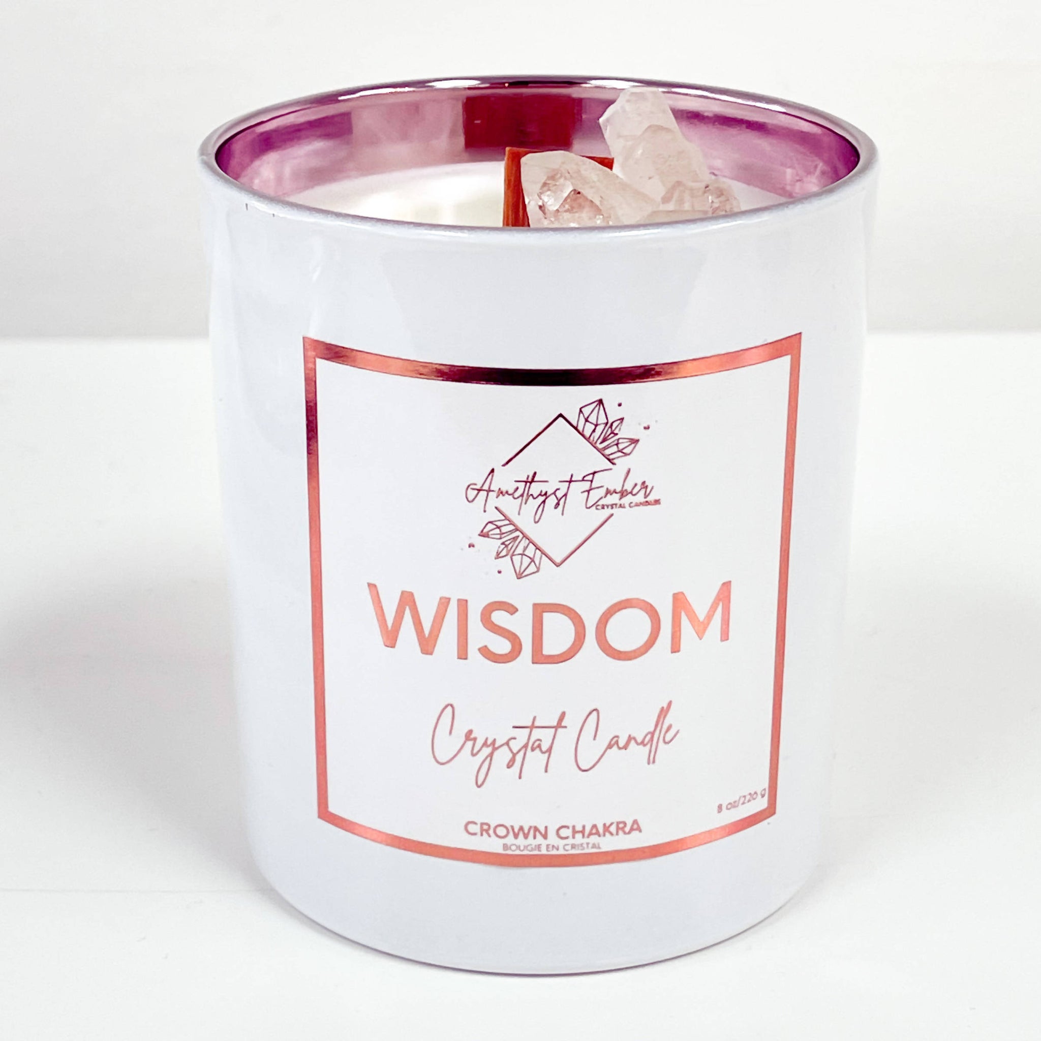 Amethyst Ember | Wisdom Chakra Crystal Candle
