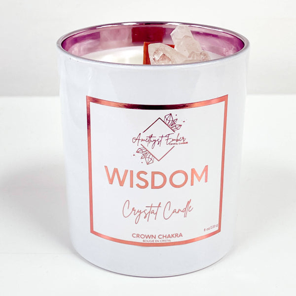 Amethyst Ember | Wisdom Chakra Crystal Candle