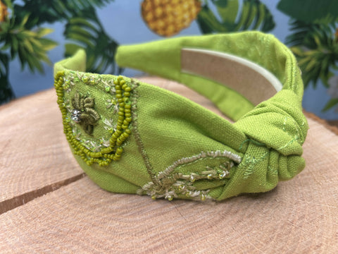 Knotted Headband - Bright Green