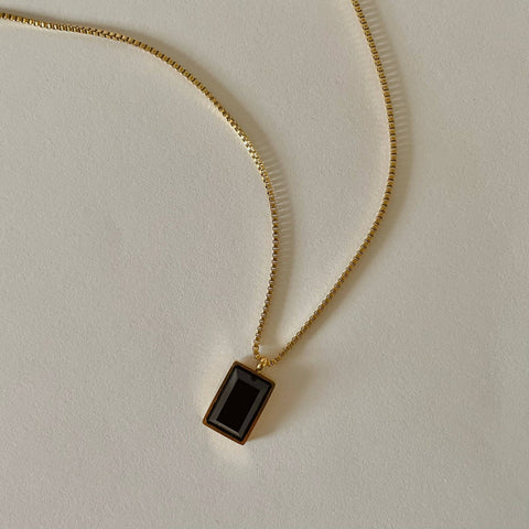 Bullion Stone Necklace