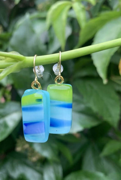 Fused Glass Pendant and Earring Set