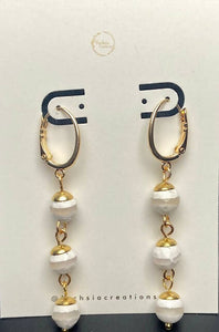 Faceted Tibetan Agate Earrings