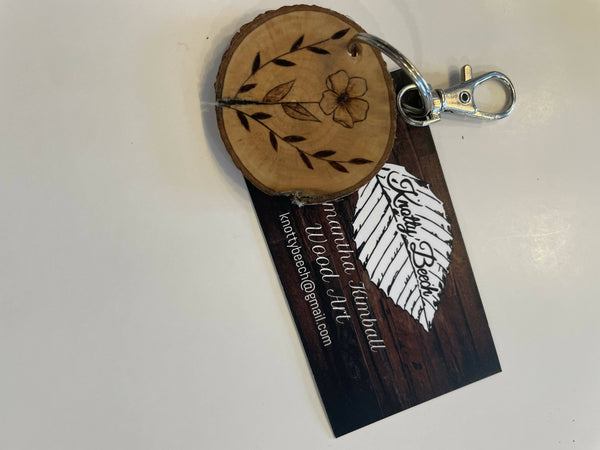 Hand Wood Burned Key Chains