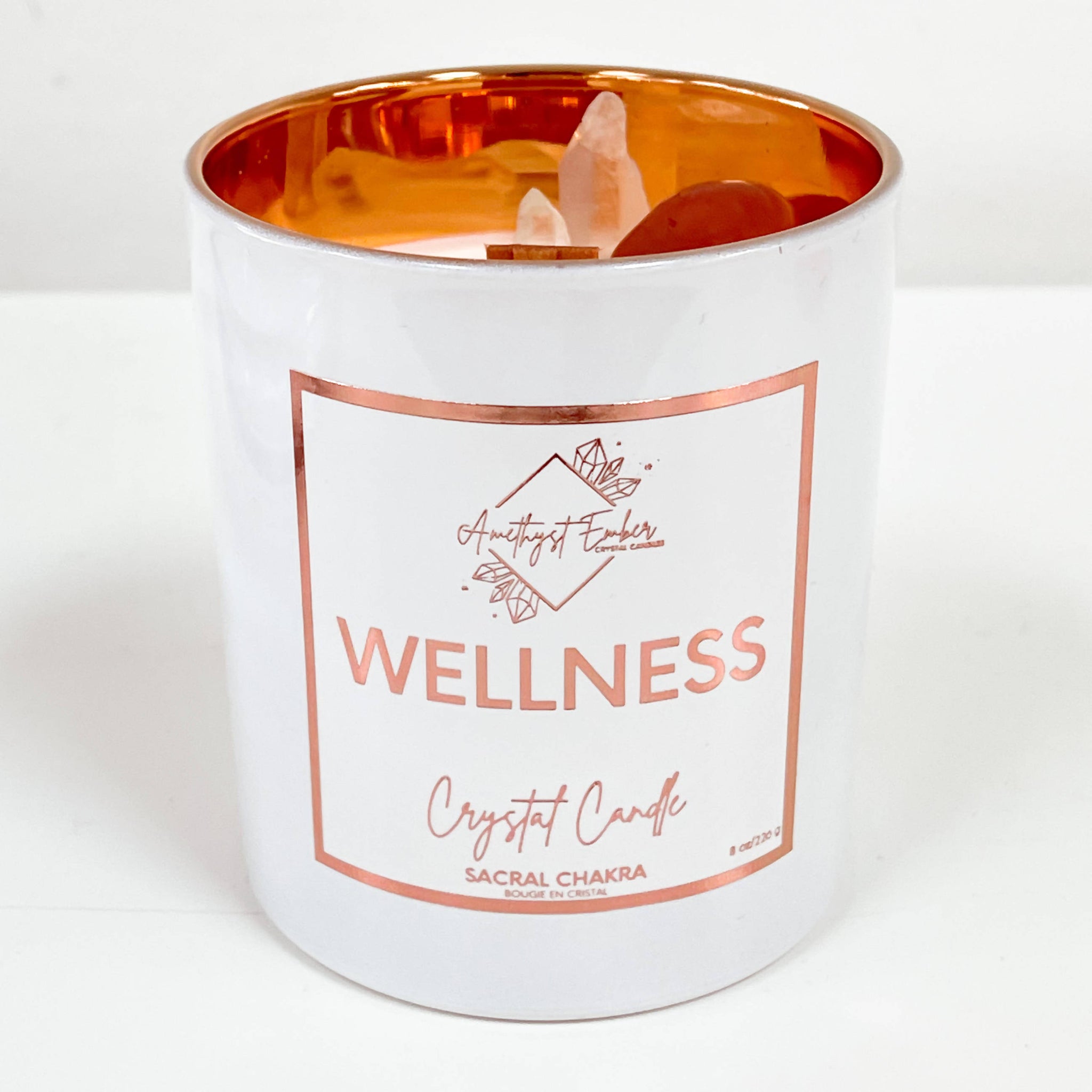 Amethyst Ember | Wellness Chakra Crystal Candle